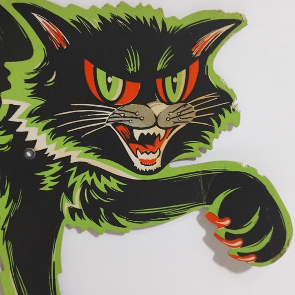 Vintage Halloween Cutout Cat 1970's - Picture 2 of 10